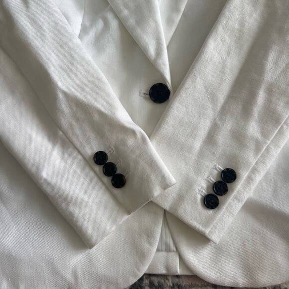 NEW J. Crew Parke Blazer in Stretch Linen Sz 2 White Structured - Picture 6 of 9